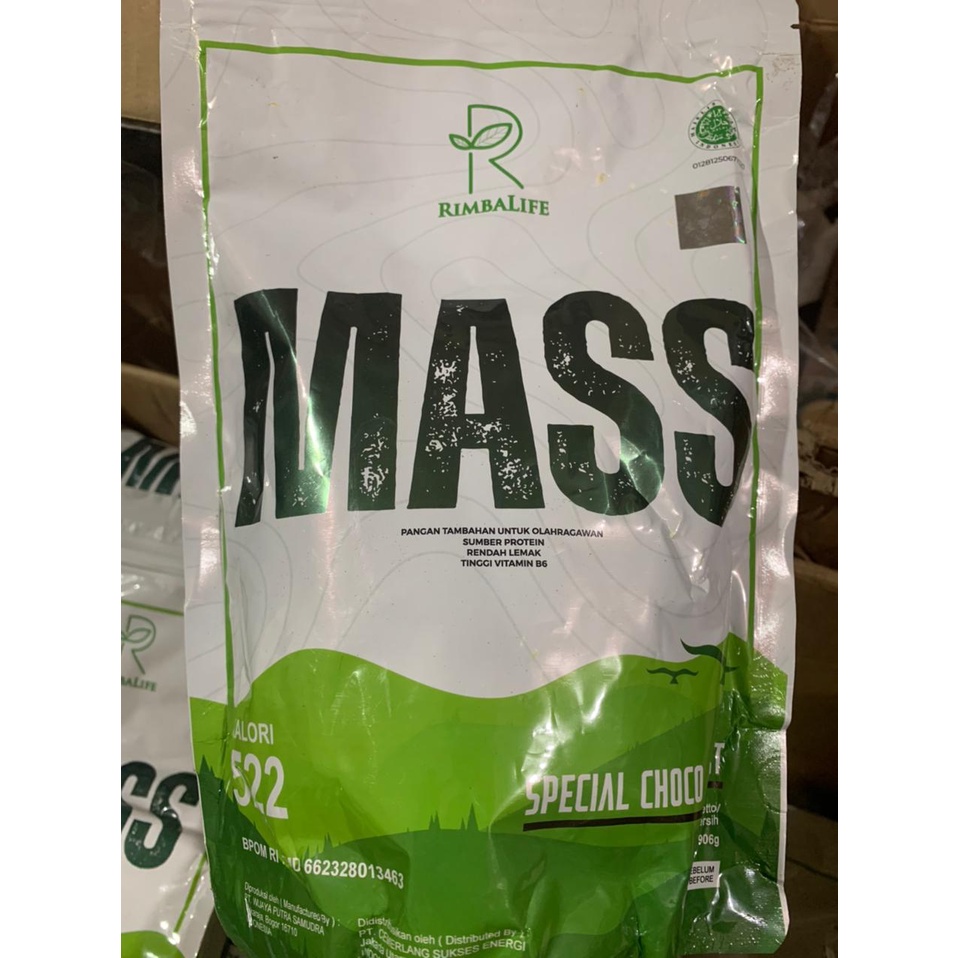 Rimba Mass Gainer 2 lbs 900 gr Bpom Halal RimbaMass Gainer Penambah Berat Badan