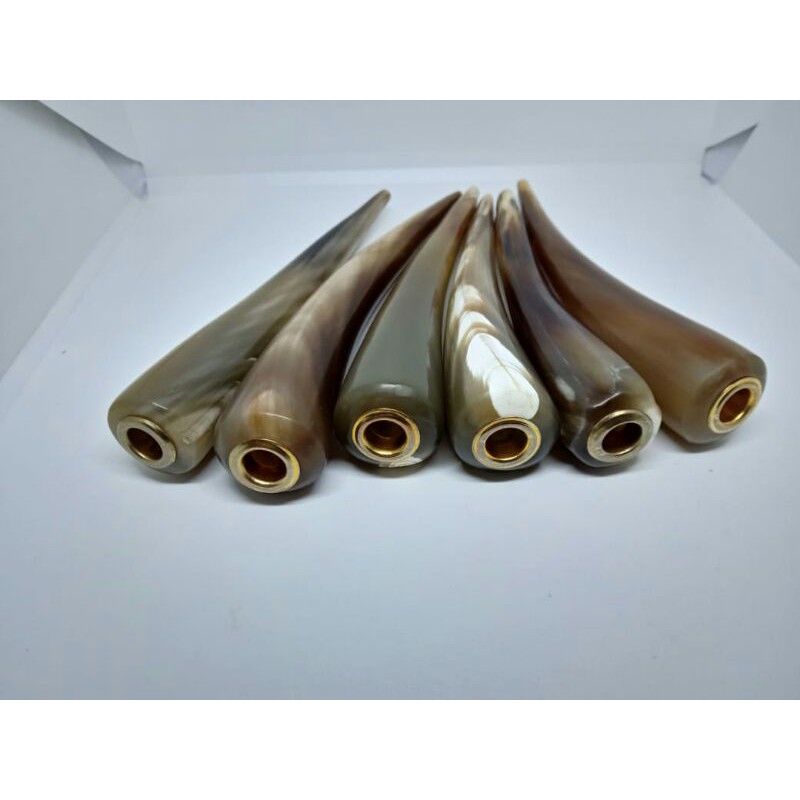 pipa rokok tanduk kerbau bule panjang 12cm lubang multifungsi