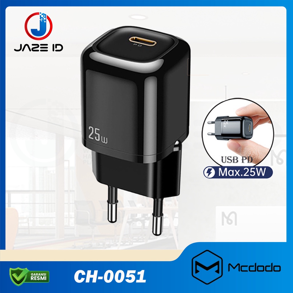 MCDODO CH-0051 Charger USB PD Samsung Type C Fast Charge 25W Android