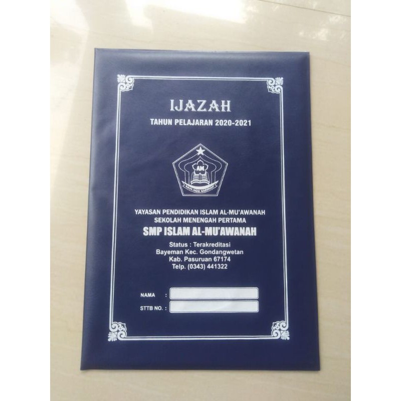 

Map ijazah A4 cetak sablon karton No. 40