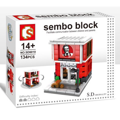 Termurah Lego Merk Sembo Block Model Seperti KFC Restaurant 134 pcs