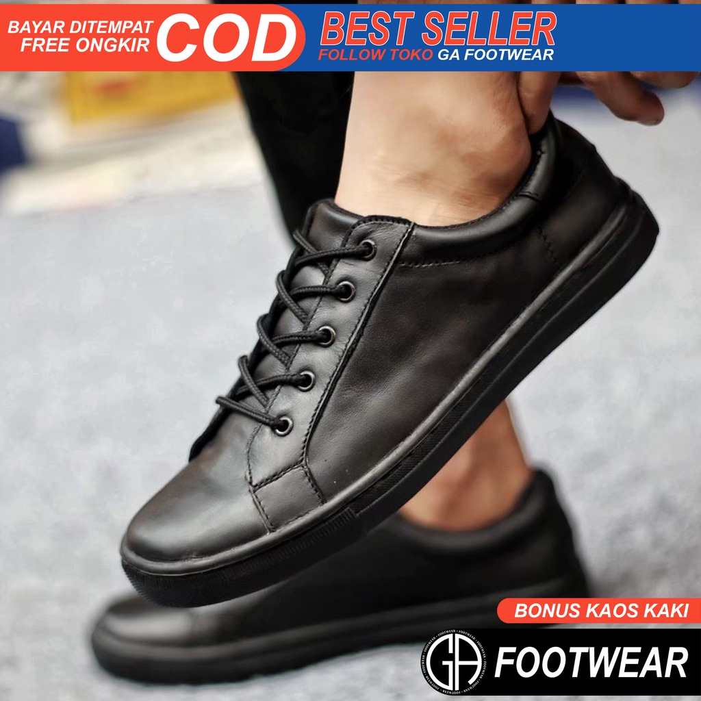 Sepatu Sneaker Pria Sepatu Casual Pria Kerja Kulit PU Sepatu Kerja Cowok