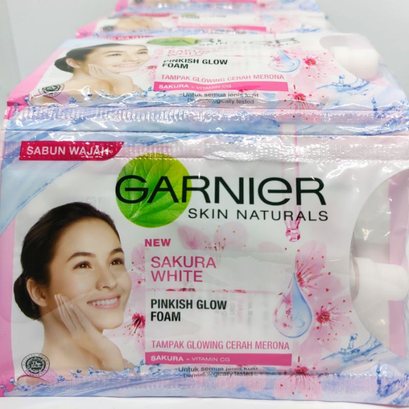 ~ PIYOSHI08 ~ GARNIER Facial Foam Sakura White &amp; Lightening Complete Sachet 9ml PC08