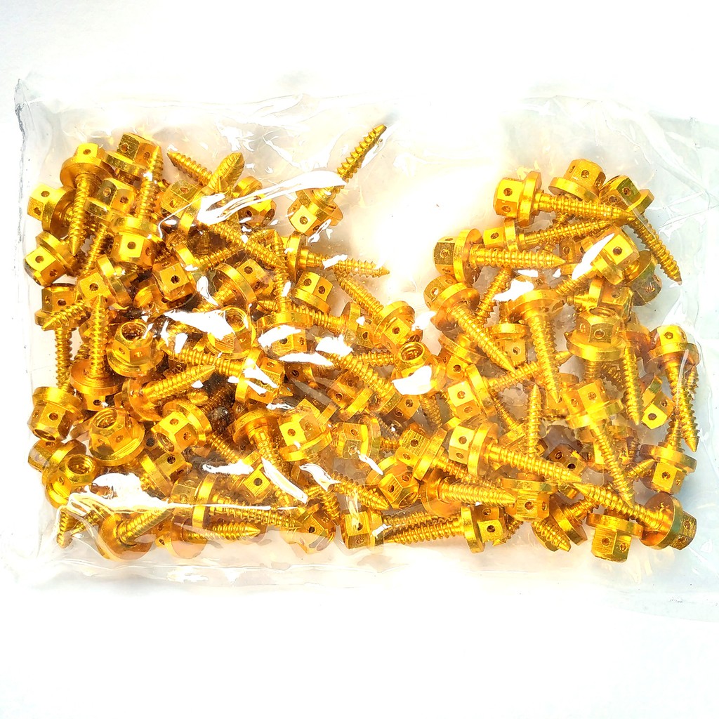 1 Pcs Baut Motor Aksesoris Motor Warna - GOLD