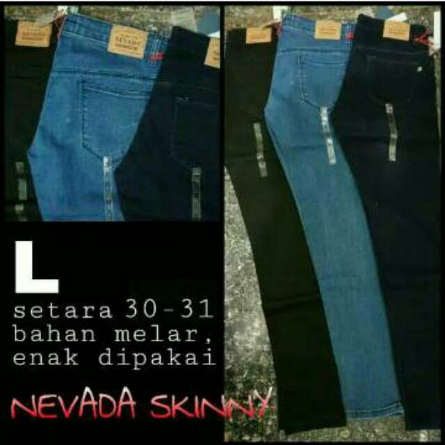 Jual Jeans cewek nevada ori skinny bahan melar, nyaman dipakai | Shopee