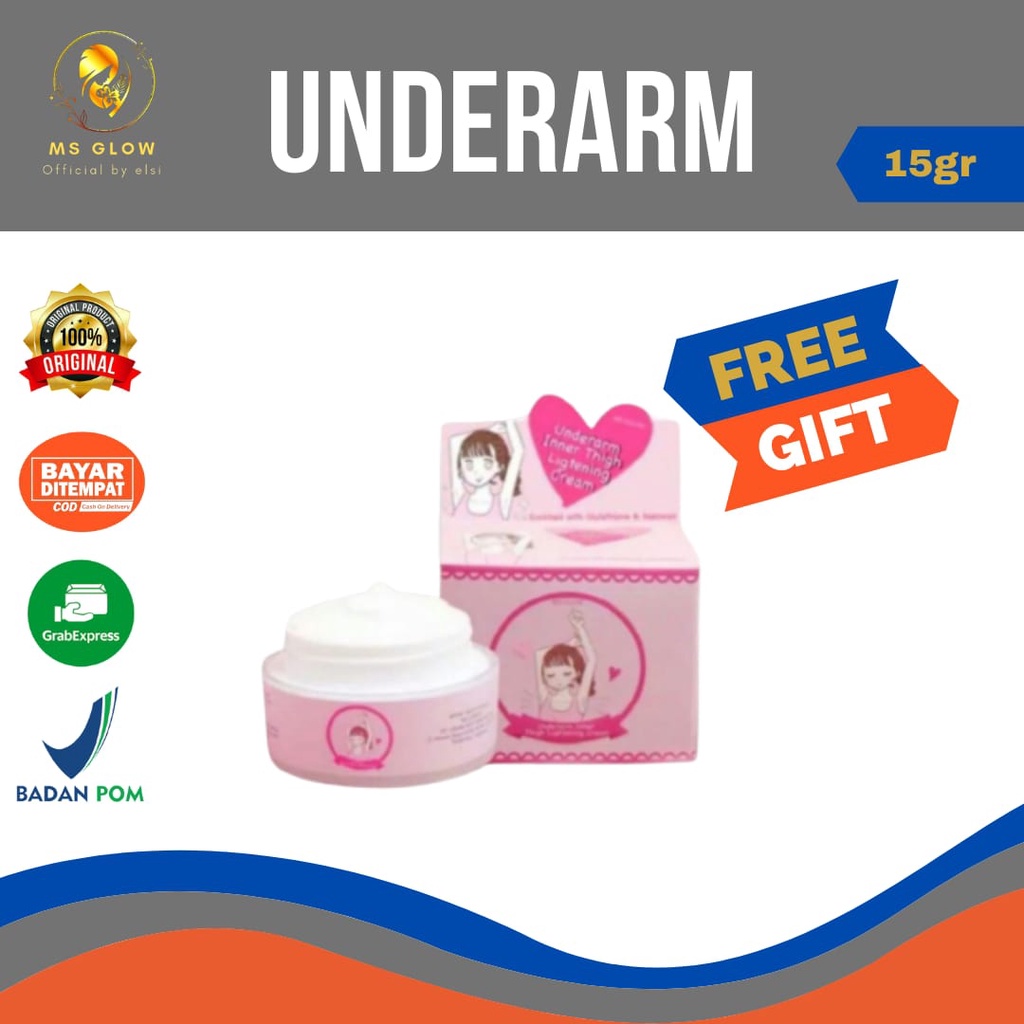 Underarm ms glow/MS Glow underarm/Cream Pemutih Ketiak/1 Item