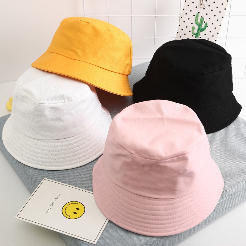 DISKON Topi Bucket Anak Polos Laki Laki / Perempuan Bolak Balik Premium Termurah HIDAYAH