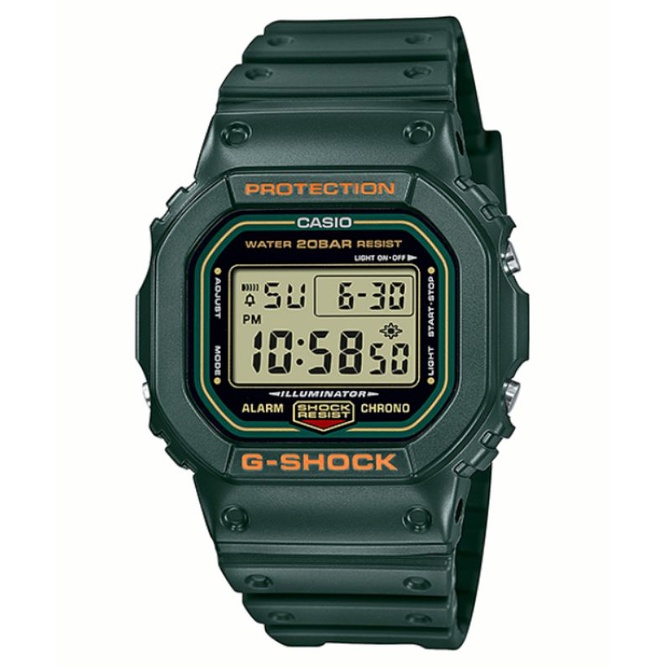 JAM TANGAN PRIA CASIO G-SHOCK TYPE DW-5600RB-3DR HIJAU ORIGINAL / CASIO GSHOCK DW 5600RB