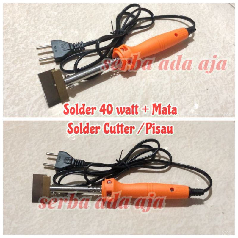 Solder Masda 40 watt + Mata Solder Cutter / Pisau - Solder Masda 40 Watt