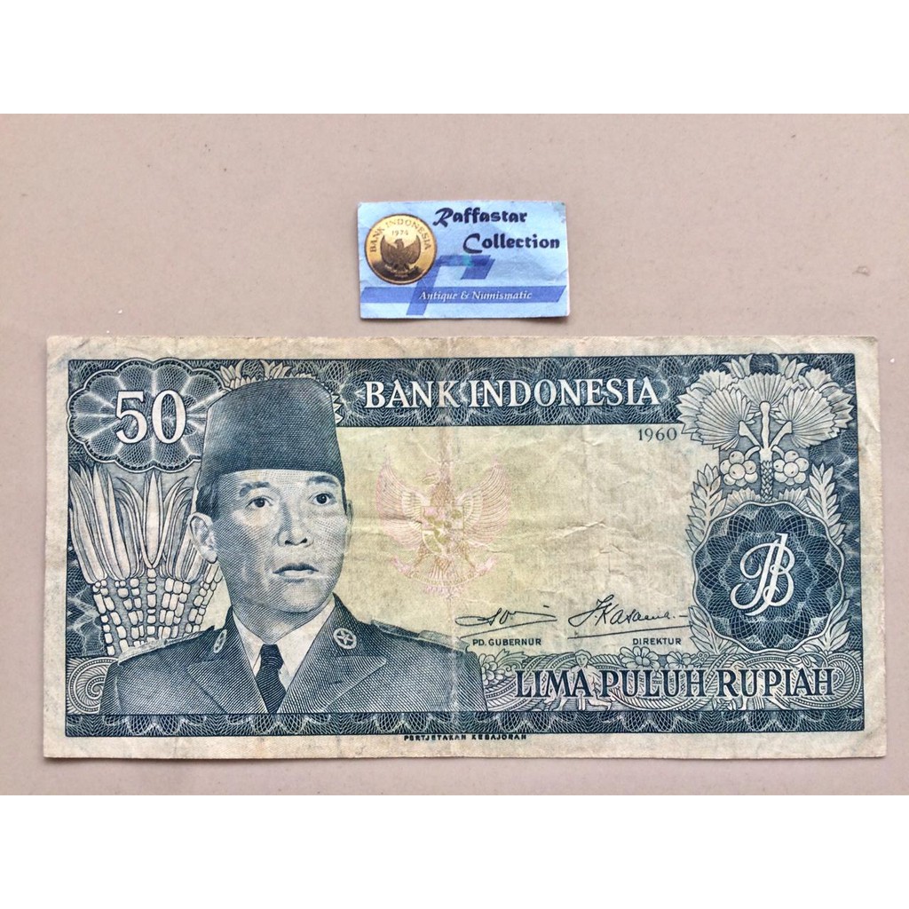 uang asli 50 soekarno 1960