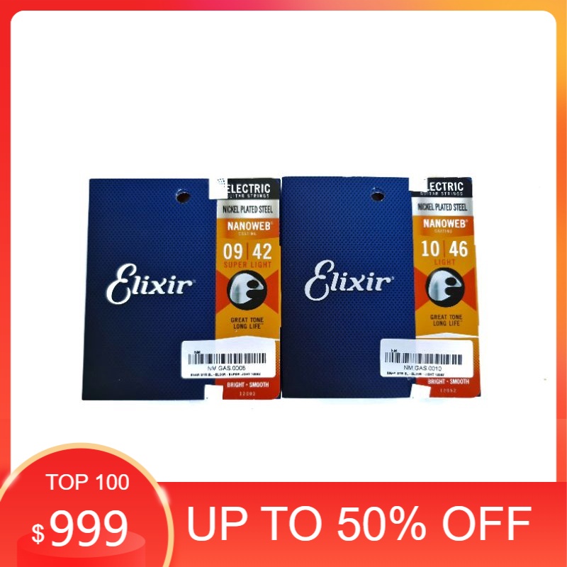 ORIGINAL Senar String Gitar Elektrik Elixir Nanoweb Polyweb