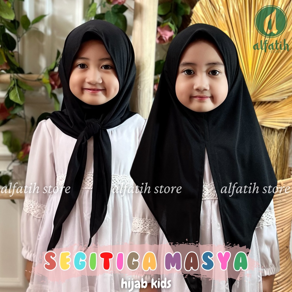 alfatih jilbab hijab anak pasmina segitiga pita masya/hijab anak murah