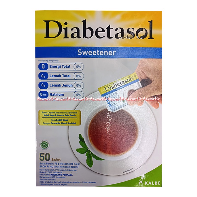 Diabetasol Sweetener 50sachet Gula Pengganti Zero Calories Gula Untuk Penyakit Diabetes Diabet Nol Kalori 50 Sachet Sugar Dia Betasol