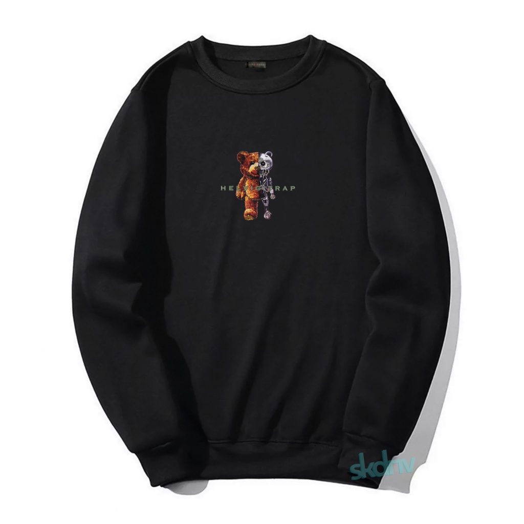 WIN-CREWNECK / SWEATER CREWNECK NSA / CREWNECK SKANDINAVIA HITAM PREMIUM / SWEATER FABRICA T