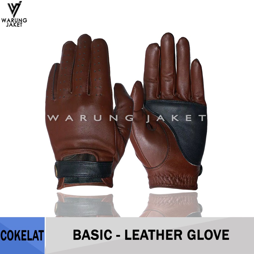 Sarung Tangan Kulit Asli Basic Brown WJA539 Retro Glove