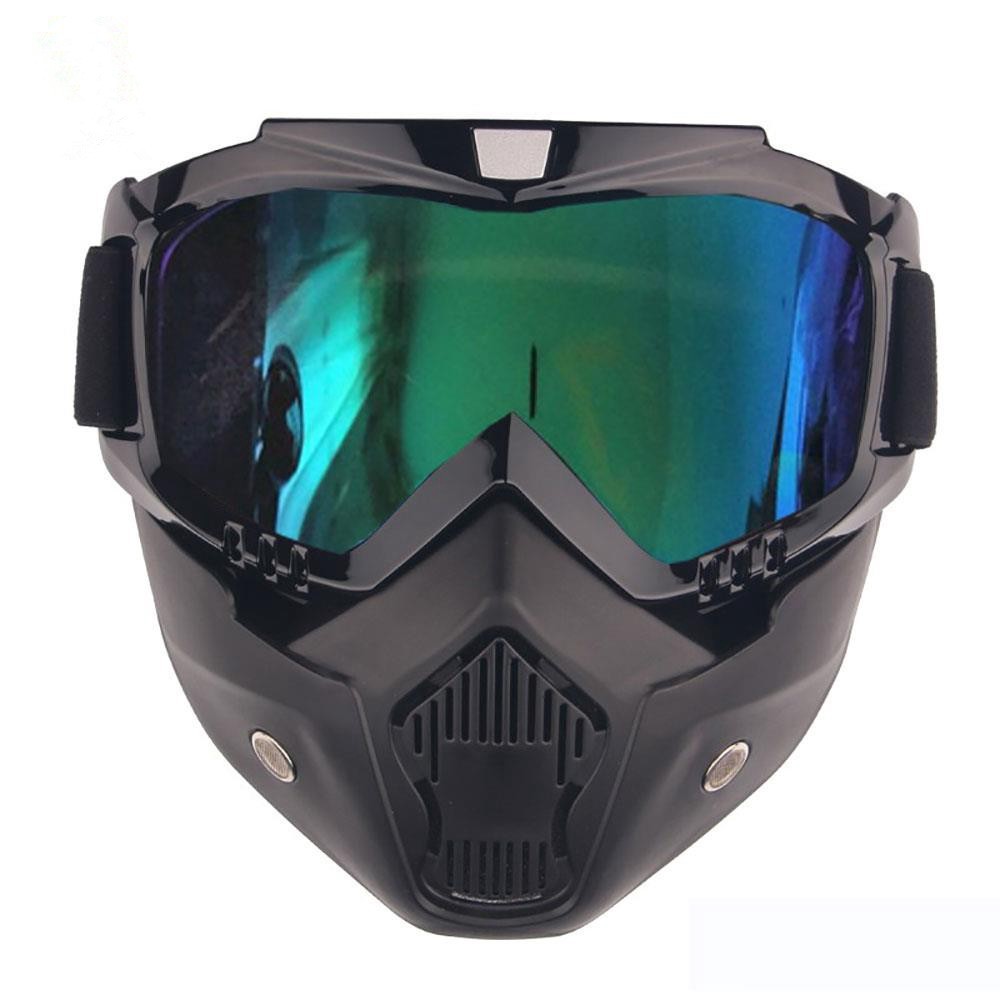 GOOGLES MASK Helm Sepeda Motor Balap Olahraga Bersepeda + Pelindung Masker Goggles