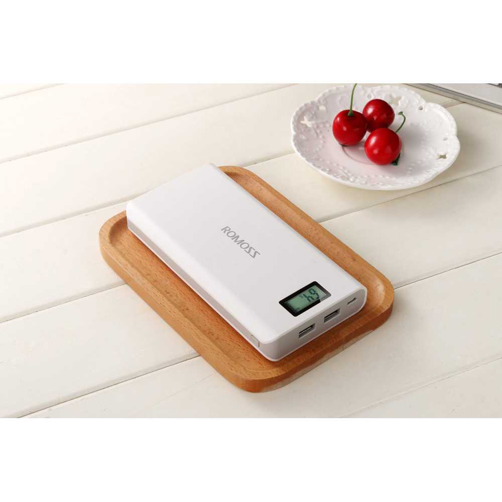 Romoss Sense 6 Plus Power Bank LCD 2 Port 20000mAh (ORIGINAL)