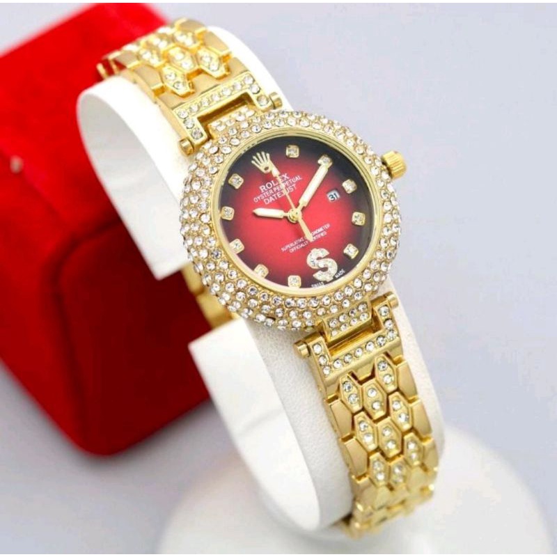 Jam Tangan RoIex Wanita Jam Terlaris Jam Tangan Fashion Pria Wanita Rantai Stainliss Steel