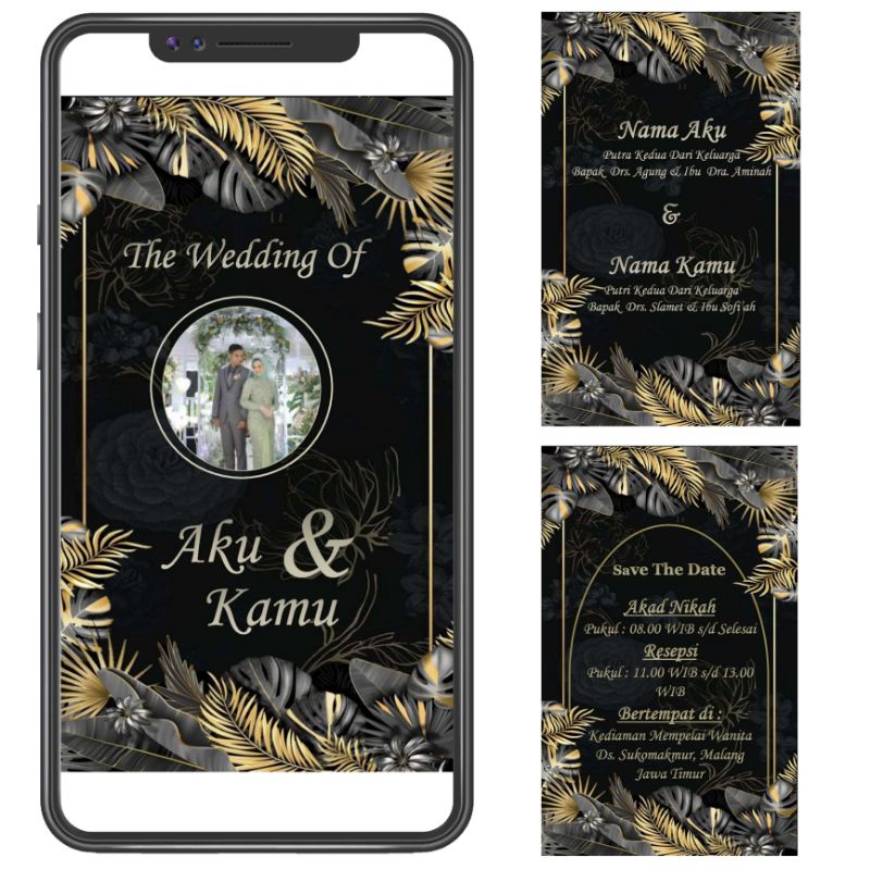 UNDANGAN PERNIKAHAN DIGITAL VIDEO ELEGAN