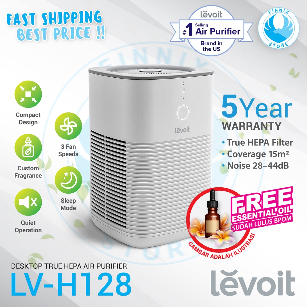 Levoit Air Purifier LV-H128 True HEPA Filter H13 - Pembersih Udara