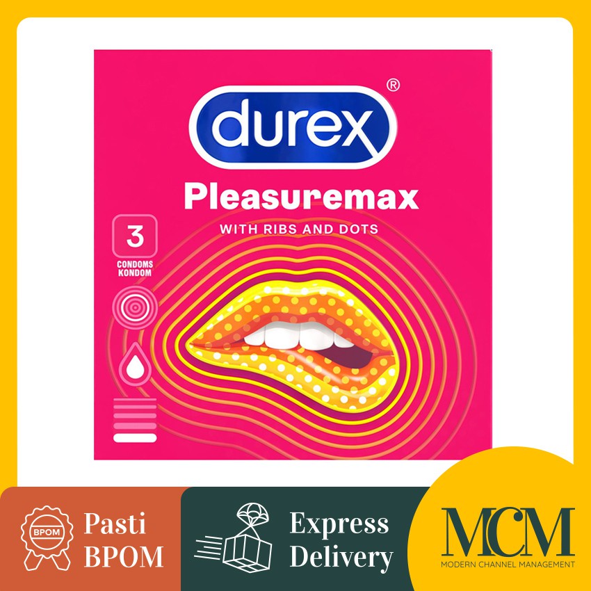 Kondom Durex Pleasuremax isi 3 Pcs - Kondom Gerigi