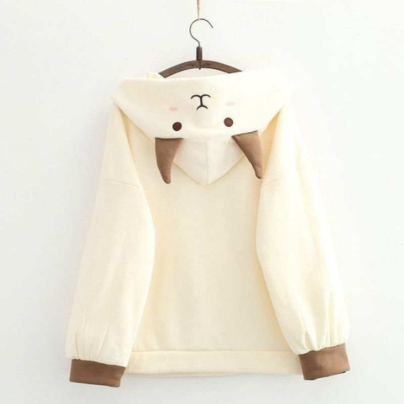 Sweater sheep hoddie fashion remaja wanita korean style