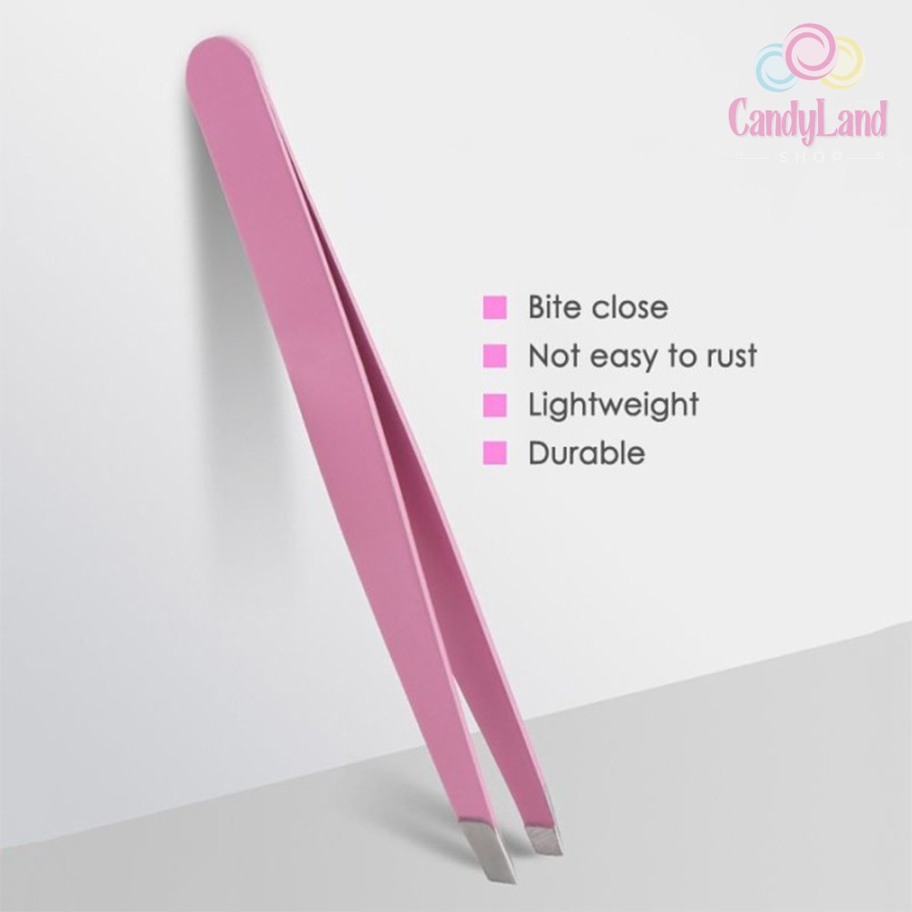 Pinset Penjepit Pencabut Bulu Mata Alis Ujung Miring Stainless Slant Tweezer