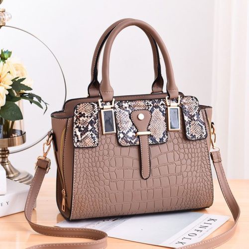 GI 20281 RISCE TAS HAND BAG IMPORT WANITA CEWEK PEREMPUAN MOTIF KULIT ULAR JT