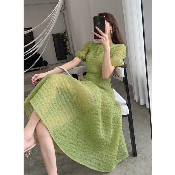 Dress Wanita Korean Style Frindy Dress Korea Vintage Midi Dress Kondangan Ala Artist Korea Dres Vint