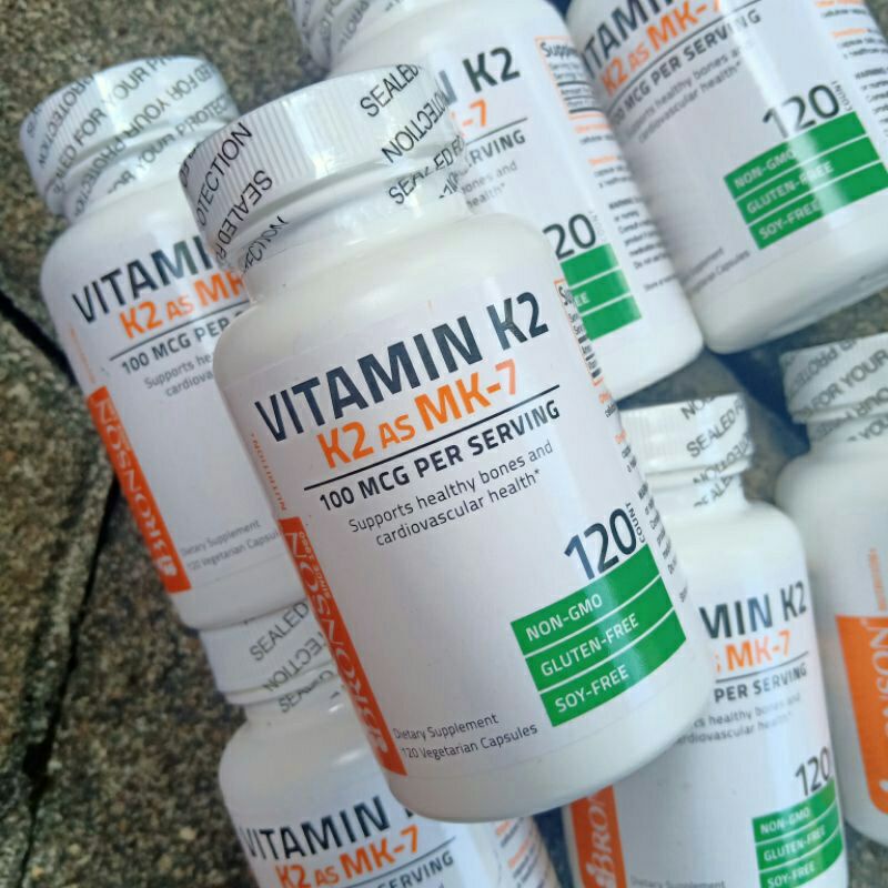 bronson vitamin K2 MK - 7 plus vitamin D3 D - 3 K2 D3K2 120 capsules