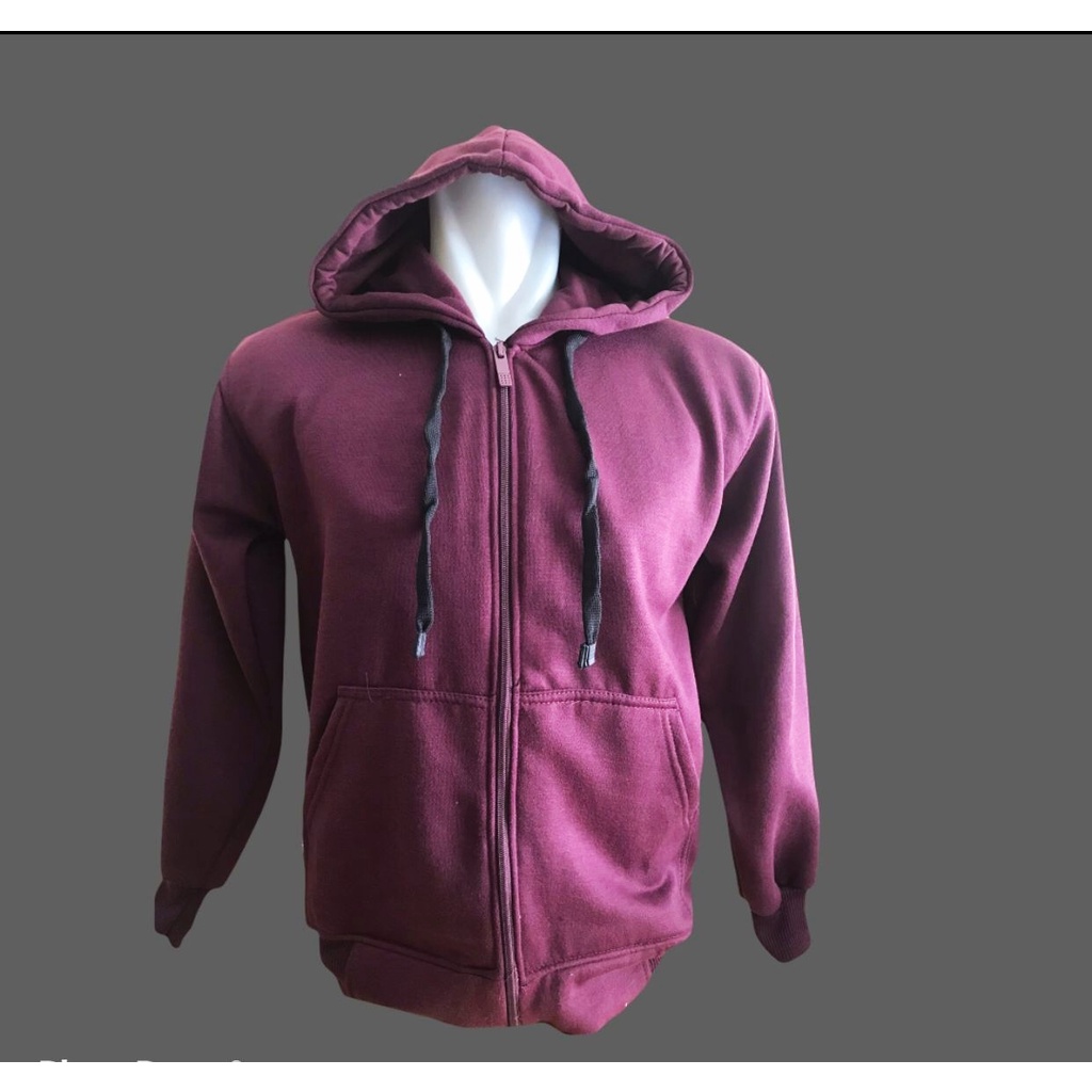 HOODIE UNISEX ZIPPER MAROON