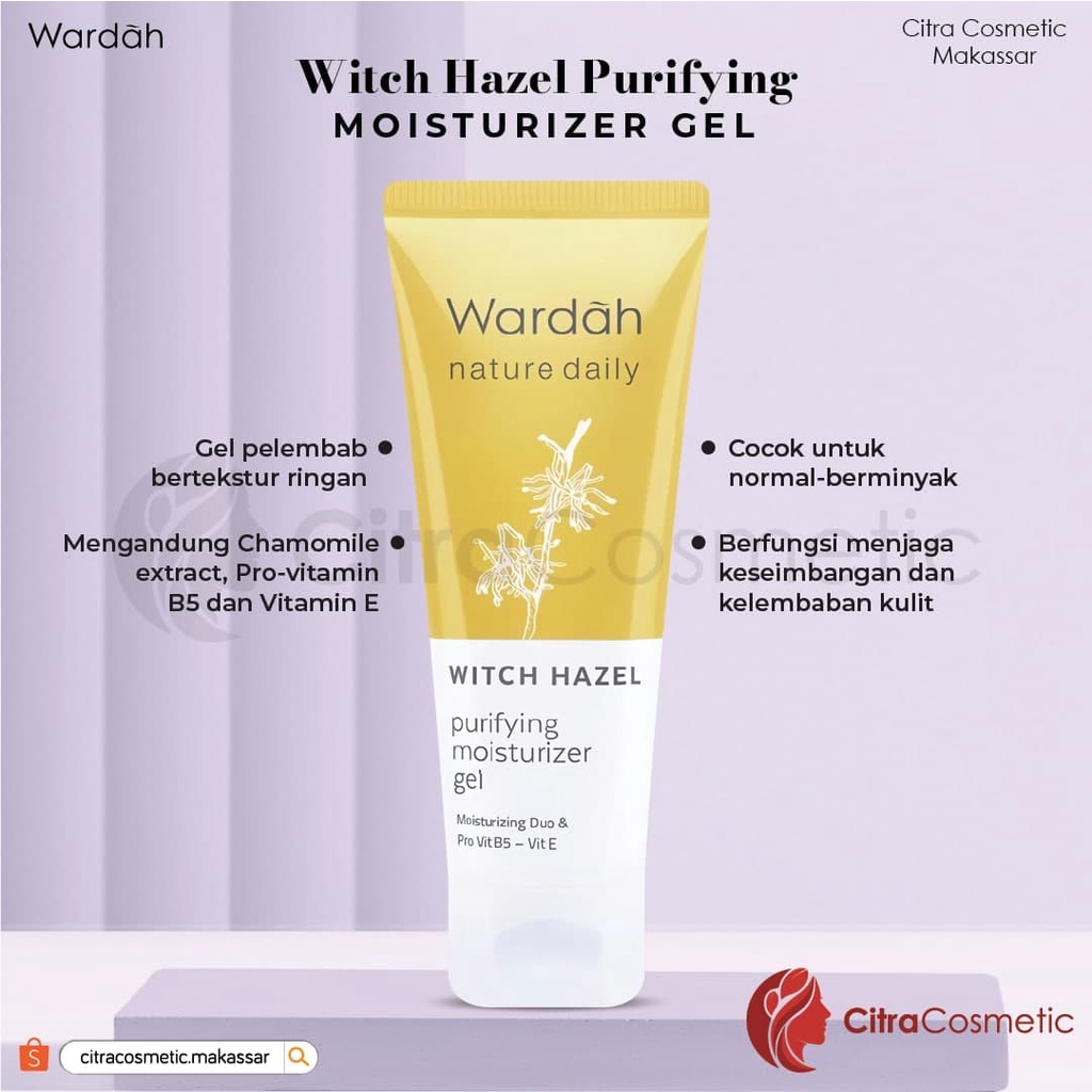 Wardah Nature Daily Moisturizer Gel 40Ml | Facial Serum