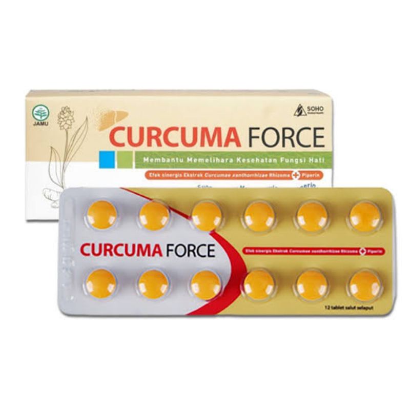 CURCUMA FORCE/Tablet untuk Menambah Nafsu MAKAN @12 tablet