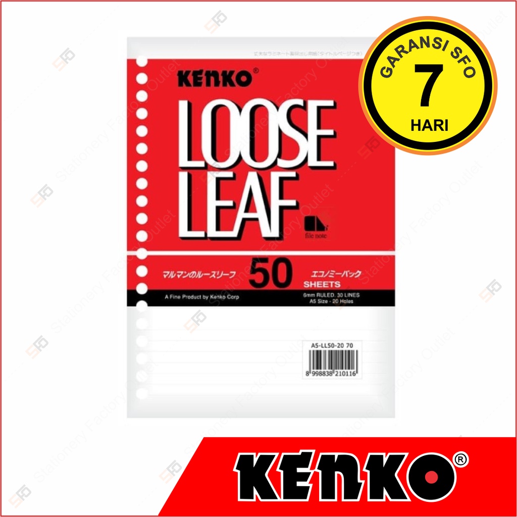 

Loose Leaf A5 Kenko isi 50 lembar - SFO Semarang Official