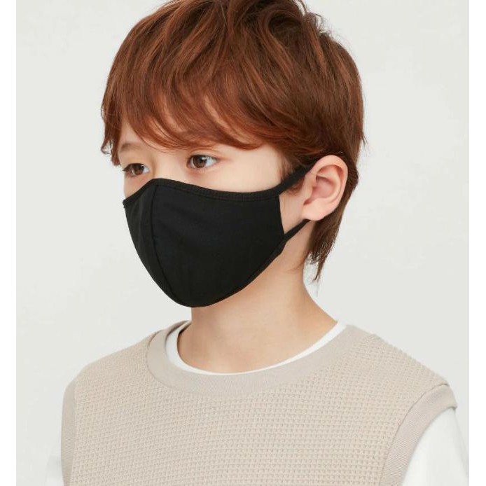 ONSALE Masker Airism Uniqlo 3ply/ masker wajah/AIRism mask / Uniqlo Hitam - S