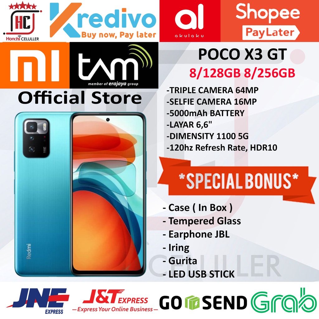 POCO X3 GT 8 256 8 128 8/256GB 8/128 GB GARANSI RESMI XIAOMI INDONESIA TAM