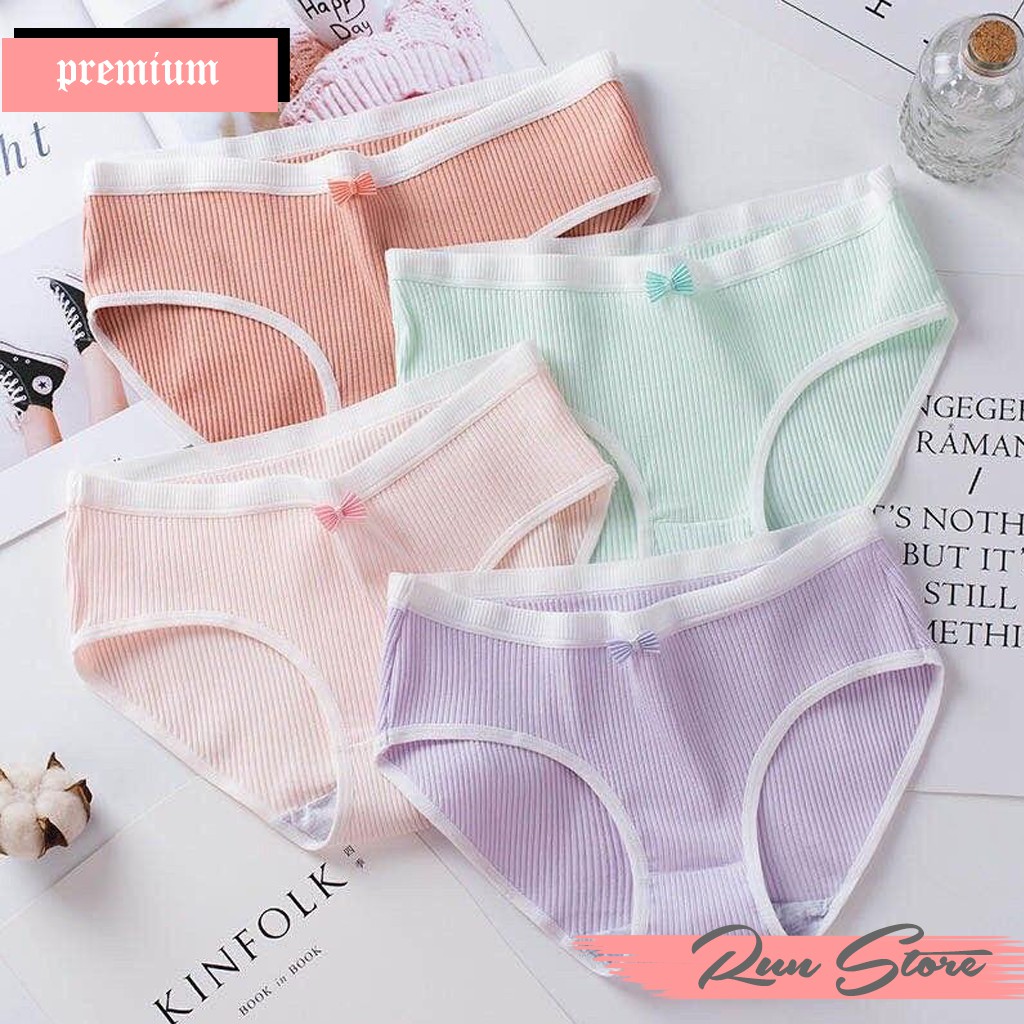 Jepang CD imut fashion Undies Celana Dalam Wanita Polos high quality katunimport CD sexy