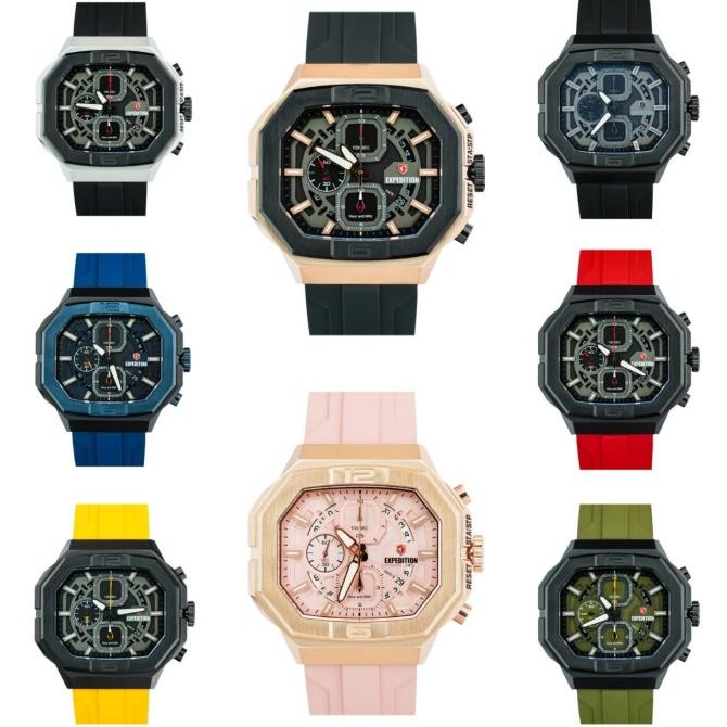 Jam Tangan Pria / Wanita Expedition 6813 E 6813 E6813 Rubber Original Dhakiydano
