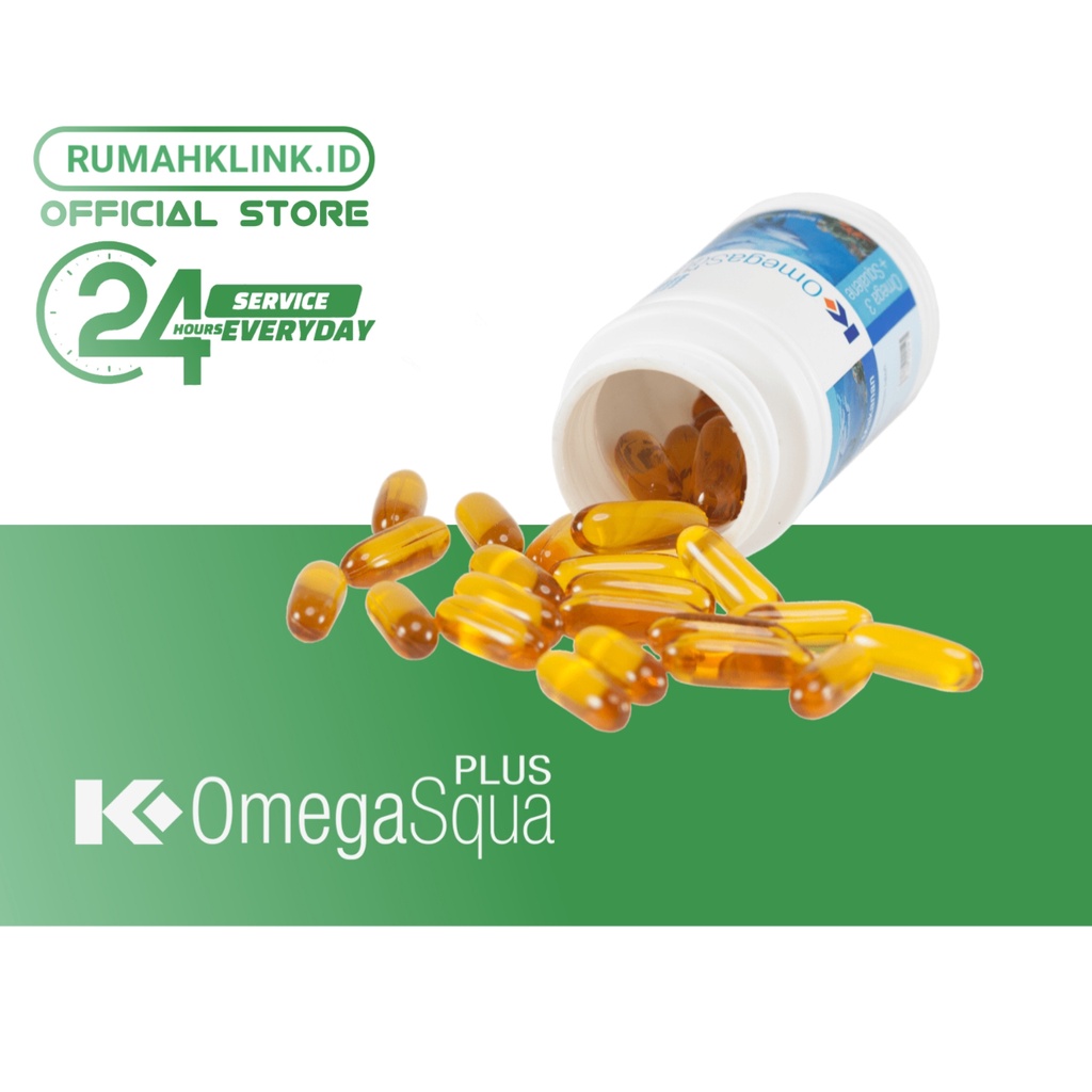 OMEGA SQUA K LINK Klink | OFFICIAL KLINK ID | SQUALENE PLUS OMEGA 3 FISH OIL 30 KAPSUL MINYAK IKAN O