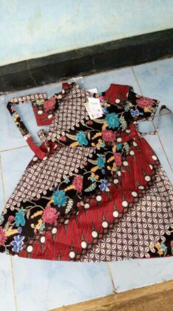 Dress Batik Fashion Anak Perempuan Katun Printing Stretch