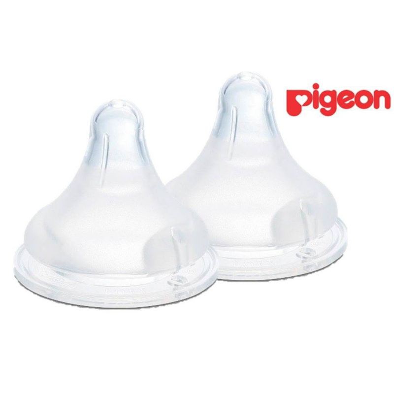 PIGEON DOT Peristaltic Plus isi 2 Pcs dgn Box / Nipple Botol Wide Neck Size L / M / S / SS