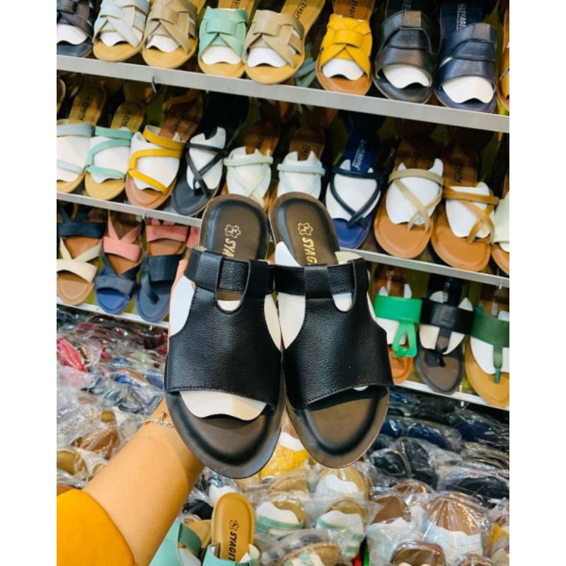 sandal kulit wanita asli Garut kode 1