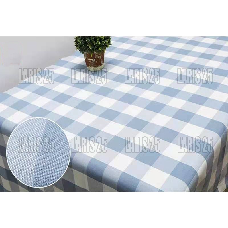 TERMURAH BAHAN KAIN TERLARIS KATUN MIKROTEX MOTIF KOTAK EMILY UTK SPREI GORDEN PER 0,5M DAN 1M