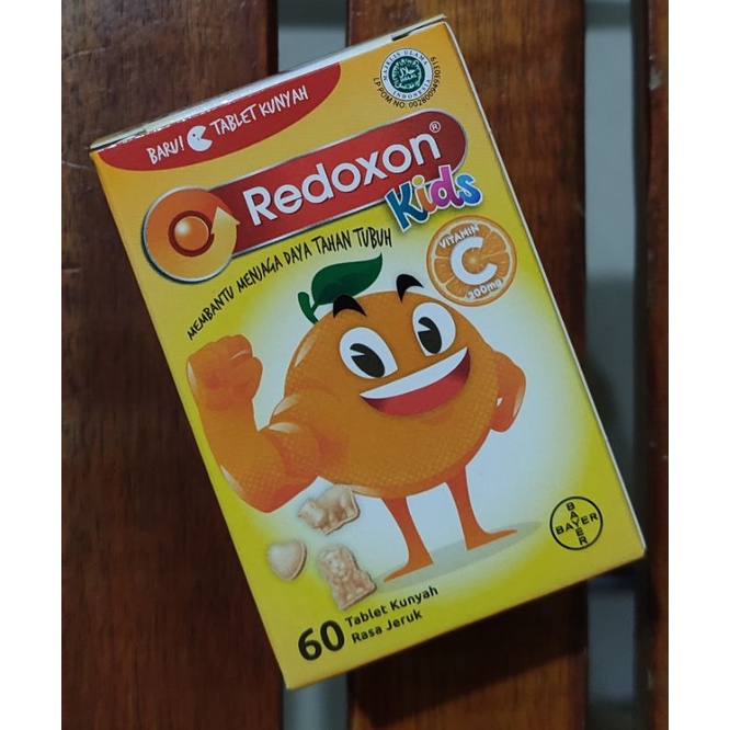 Redoxon Kids Vitamin C Anak / 60 Tablet Kunyah / Rasa Jeruk / Anak di atas 6 Tahun