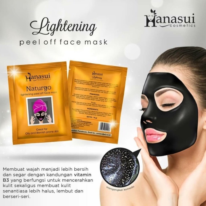 [ 1Kg = 130 Pcs ] HANASUI NATURGO MASKER BPOM - MASKER NATURGO HANASUI BPOM / HARGA SATUAN