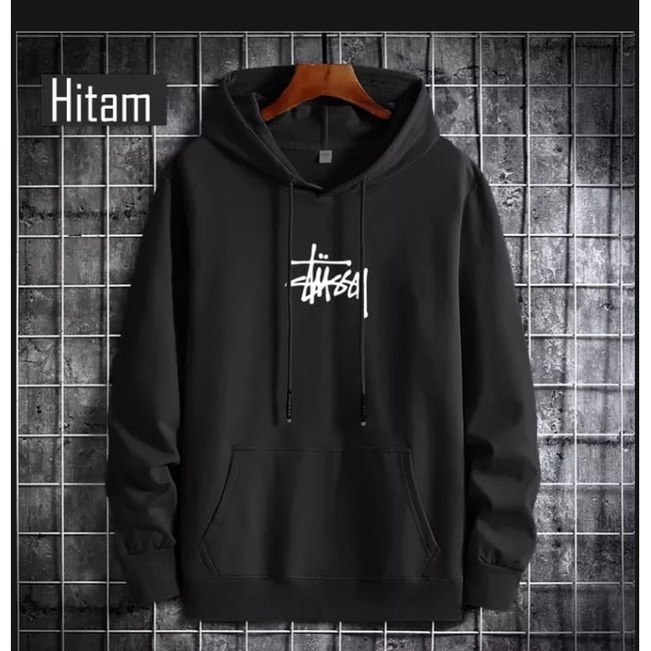 STUSSY - SWEATER HOODIE STUSSY FULLOVER JUMBO HOODIE PRIA WANITA FLEECE PREMIUM TEBAL TERMURAH