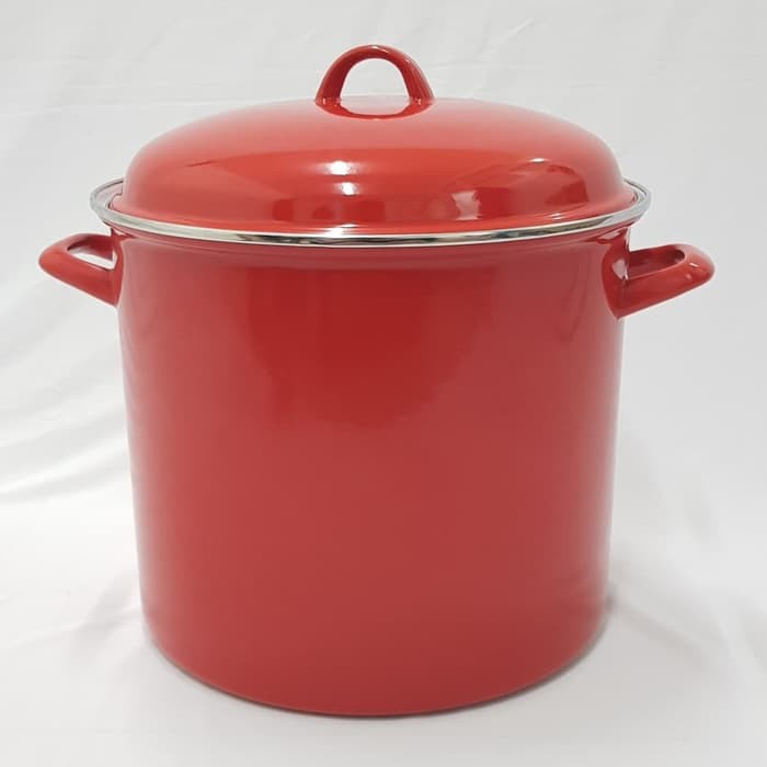 Panci Stockpot Enamel Merah