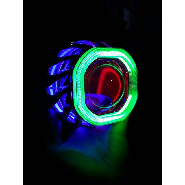 HID PROJECTOR AES KOTAK SPIRAL LENSA STANDAR LAMPU UTAMA MOTOR PROJI PROJIE - LAMPU MOTOR - AKSESO -