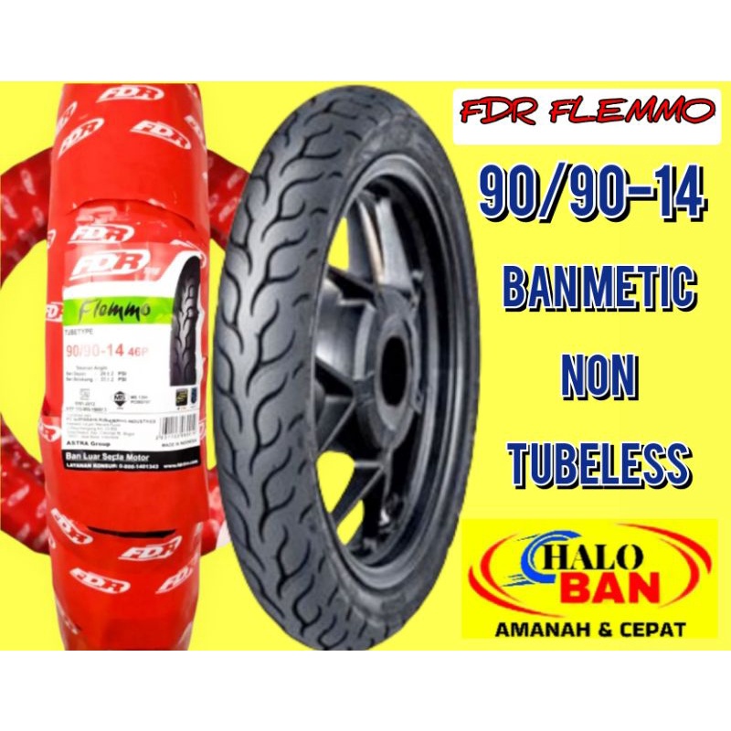 ban montor metic fdr flemmo 90/90-14 non tubeless ban honda beat vario mio fino spin xeon spacy ban 