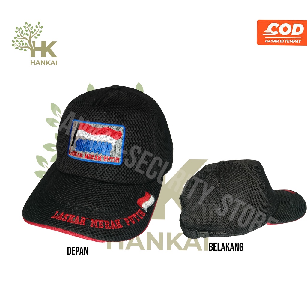Cod (Bayar di tempat) Topi Ormas Lmp - Topi Loreng - Topi laskar Merah Putih - Topi Lmp Jaring - Top
